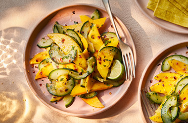 Mango and cucumber chow
