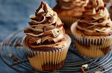 Chocolate marble milkshake cupcakes