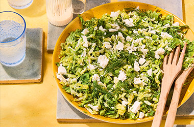 Helena Moursellas' maroulosalata with creamy feta dressing