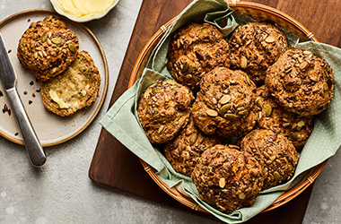 Overnight oat buns