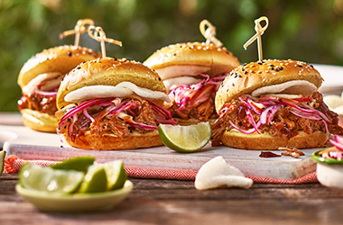 Asian-style barbecue pork sliders