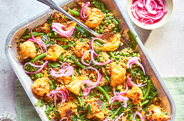Fajita rice bowls, coconut fish curry...