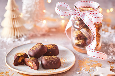 Chocolate and salted caramel bites