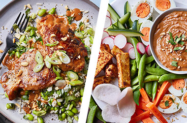 Satay pork chops AND satay sharing platter