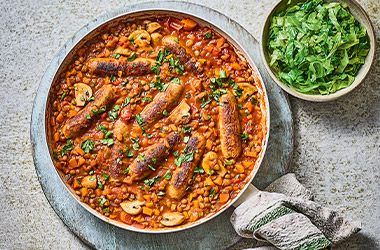 Chicken and grain traybake, spiced carrot falafel burgers…