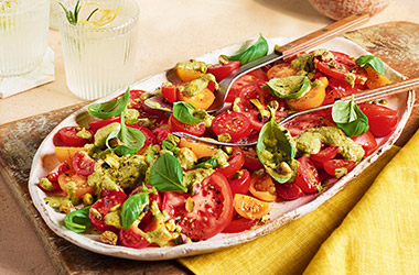 Sicilian pistachio pesto with tomatoes