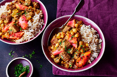 Slow-cooker Persian lamb and rhubarb stew