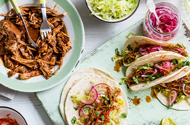Slow-cooker pulled pork tacos