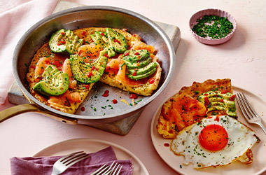 Smoked salmon Dutch baby