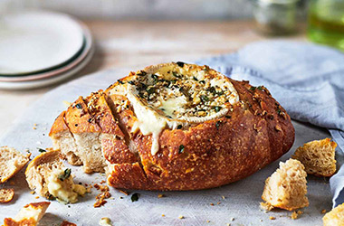 Baked Camembert in sourdough