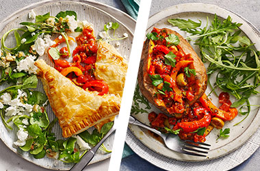 Spanish-style stew AND chorizo parcels