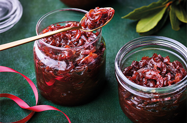 Spiced red onion chutney