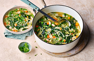 Spring greens minestrone