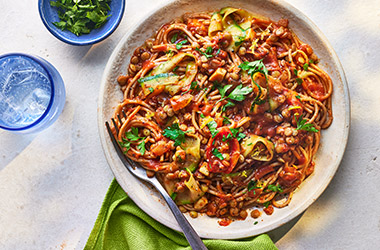 Summery lentil ragu