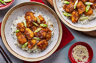 Air-fryer crispy honey garlic chicken
