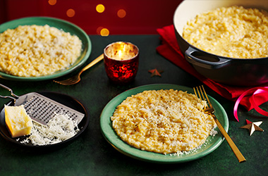 Cheeseboard cacio e pepe-inspired risotto