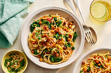 Demi Singh's roasted sweet pepper linguine