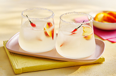 Spicy peach margarita