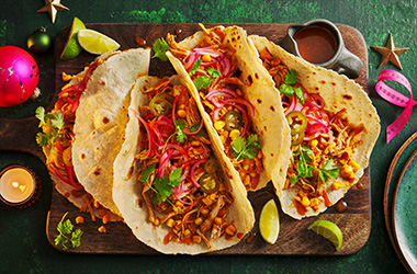 Cheat’s birria-style turkey tacos