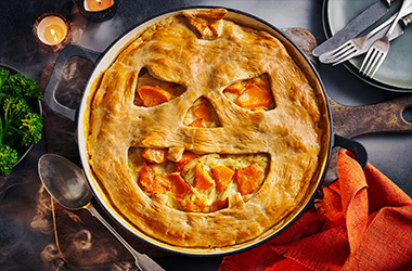 Halloween pumpkin pie