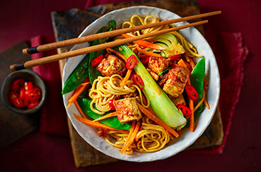 Tofu peanut butter noodles