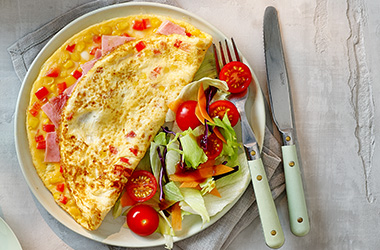 Rainbow omelette