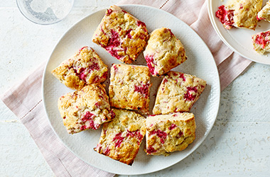 Gluten-free raspberry and buttermilk scones