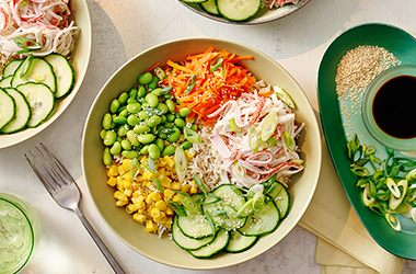 Sushi-style rice bowls