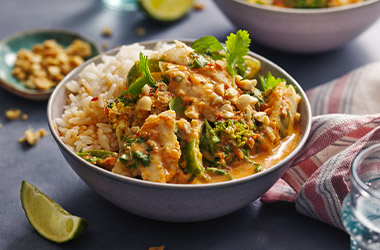 Thai red fish curry