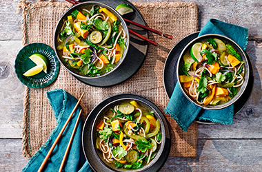 Thai veggie noodle soup