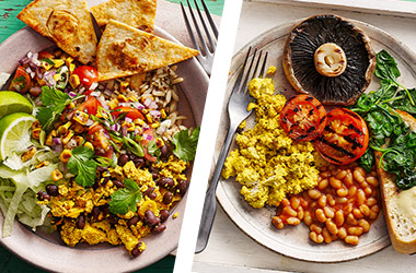 Tofu scramble AND Tex-Mex tofu bowls