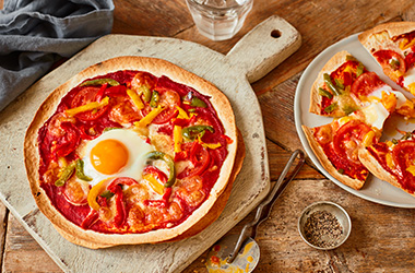 Veggie tortilla pizzas