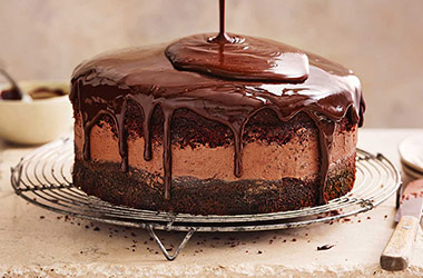 Triple chocolate cake