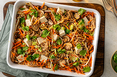 Rhiannon Lambert's veggie baked noodles
