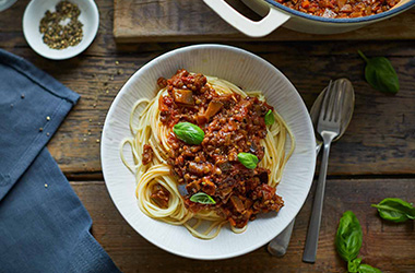Vegan spaghetti Bolognese