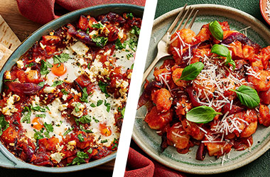 Winter ratatouille AND one-tray eggs