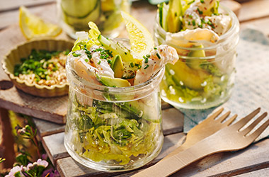 Za'atar prawn cocktail jars