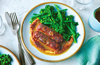 Air-fryer toad in the hole