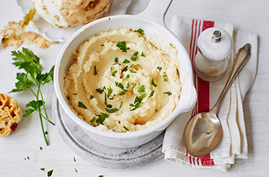 Celeriac and roasted garlic purée