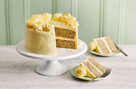 Earl Grey and lemon meringue cake