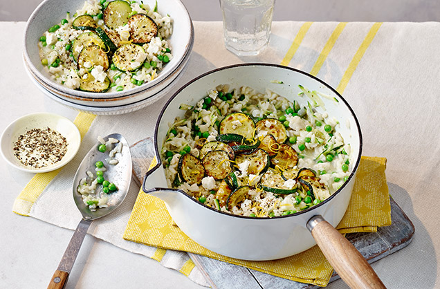 Thursday: Baked courgette and feta risotto