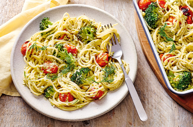 Tuesday: Baked feta pesto pasta
