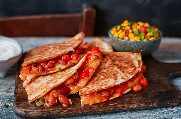 Monday: Bean quesadillas