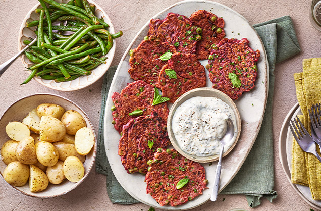 Beetroot fritters