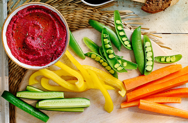 Beetroot and butter bean dip