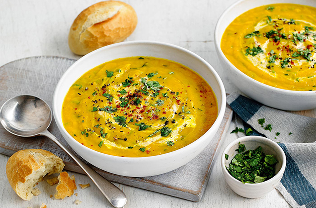 Ben's mum's 'warming' carrot and coriander soup recipe