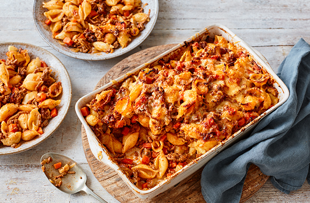 Bolognese pasta bake
