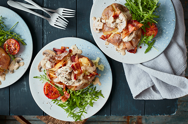 Tuesday: Full English baked potatoes