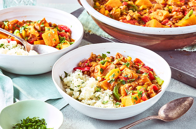 Thursday: Butternut tagine and cauliflower 'couscous'