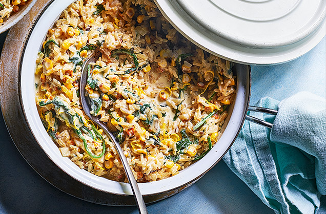 Tuesday: Charred sweetcorn risotto